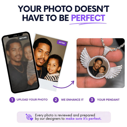 Custom Photo Pendant: Wings