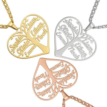 Custom Family Tree Names Necklace