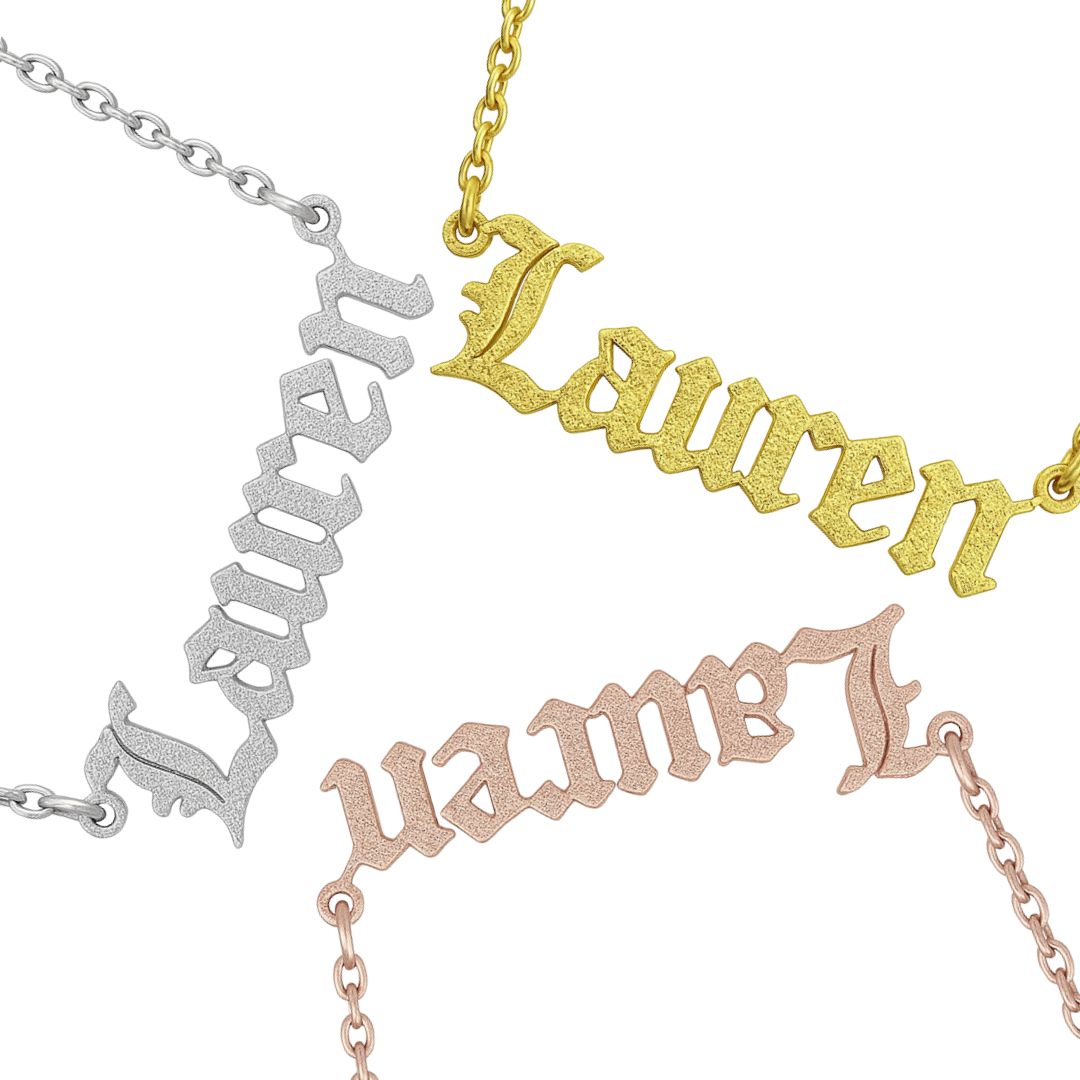 The Essential Name Necklace: Glitter