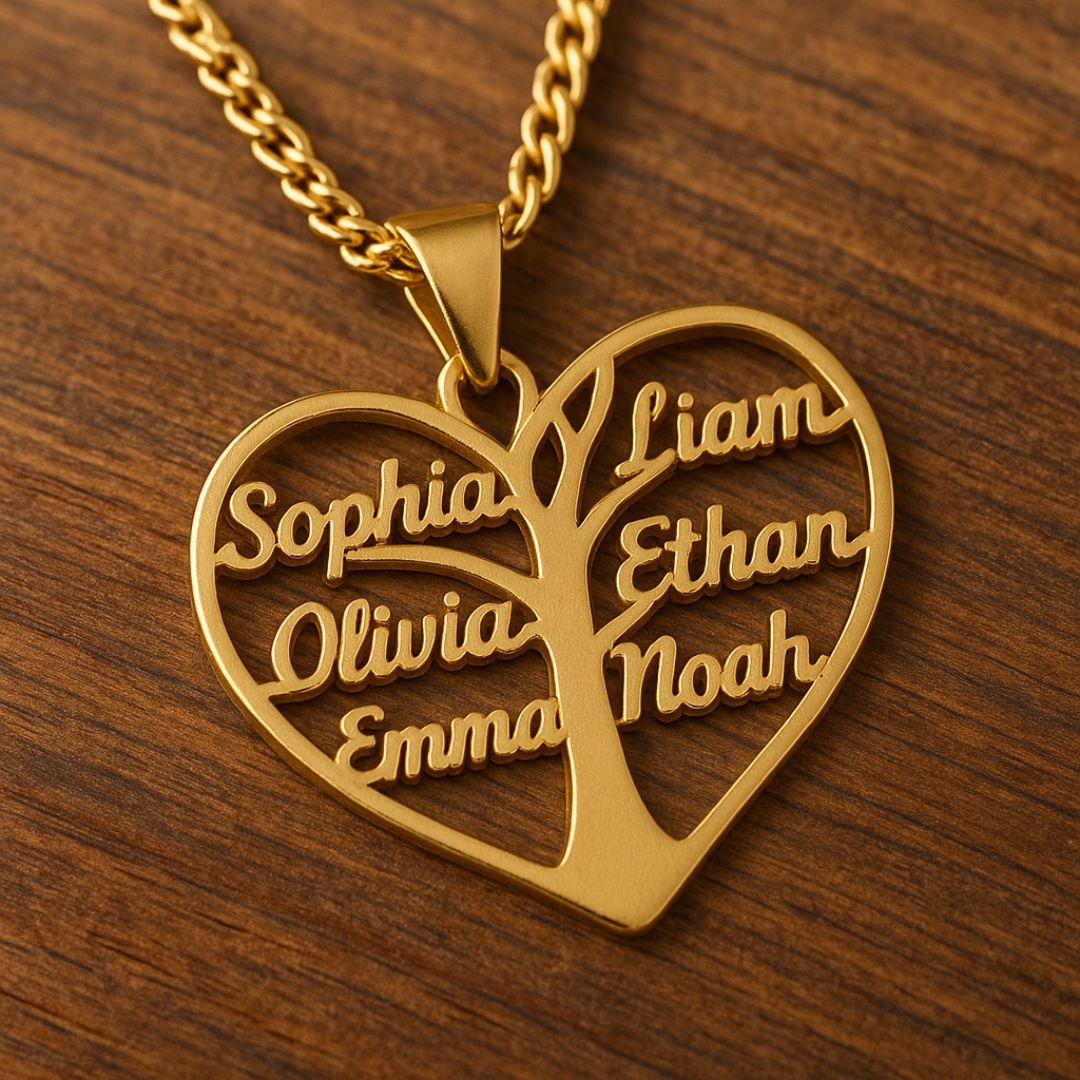 Custom Family Tree Names Necklace