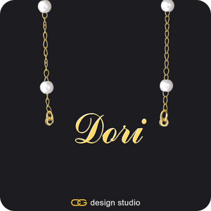 Grand victorian initial necklace - X / Gold,The Essential Name Necklace,Item Personalization