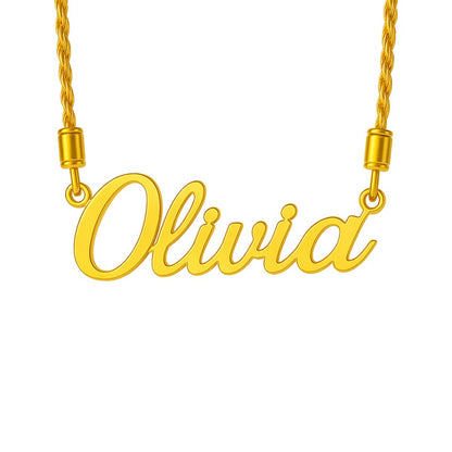 The Essential Name Necklace: Rope Chain