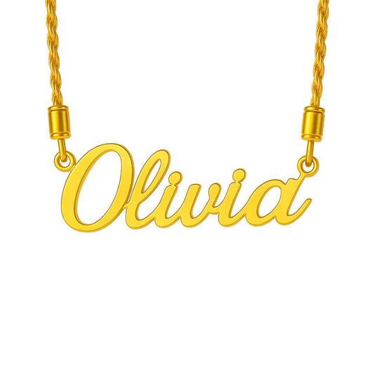 The Essential Name Necklace: Rope Chain