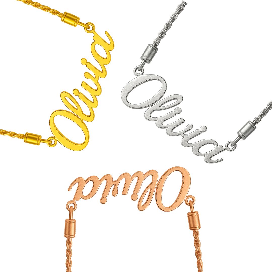 The Essential Name Necklace: Rope Chain