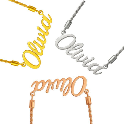 The Essential Name Necklace: Rope Chain