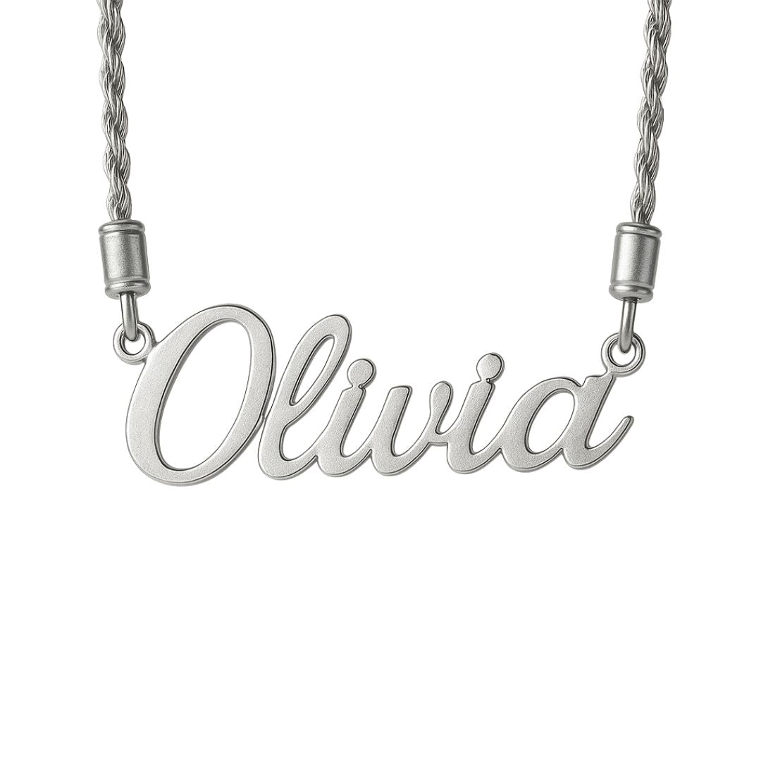 The Essential Name Necklace: Rope Chain