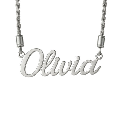 The Essential Name Necklace: Rope Chain