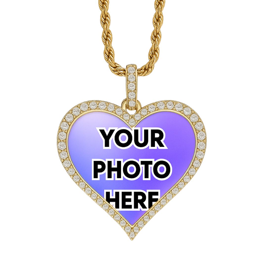 Custom Heart Photo Pendant