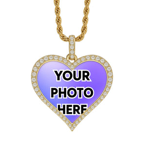 Custom Heart Photo Pendant