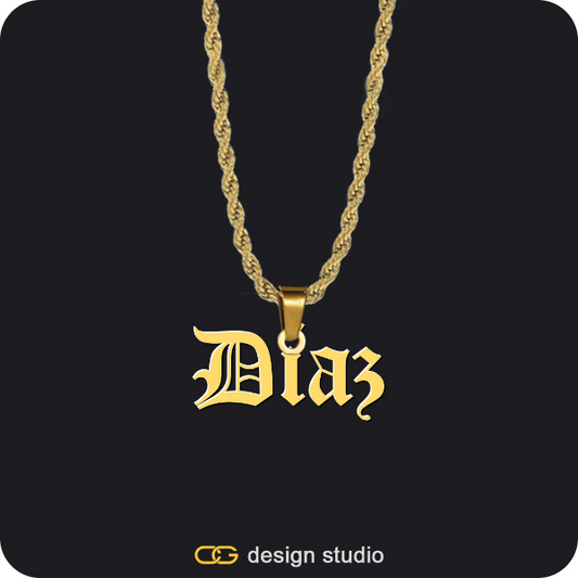 The Essential Name Necklace: Mens