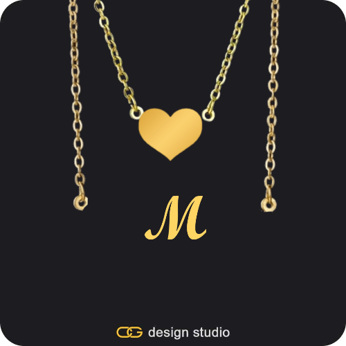 Clover Initial Necklace - M / 16 inch,The Essential Name Necklace: Double Layer