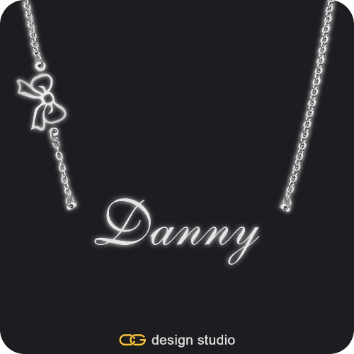 The Essential Name Necklace: Glitter