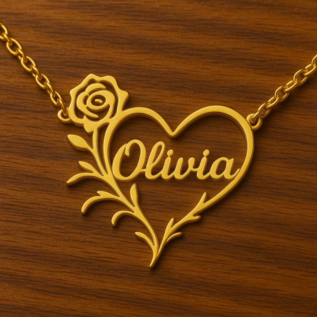 El pétalo de rosa - Collar con nombre personalizado CustomGld