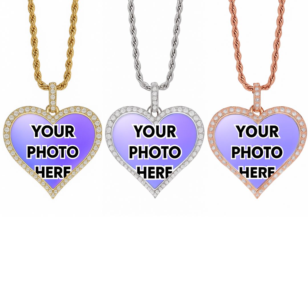 Custom Heart Photo Pendant
