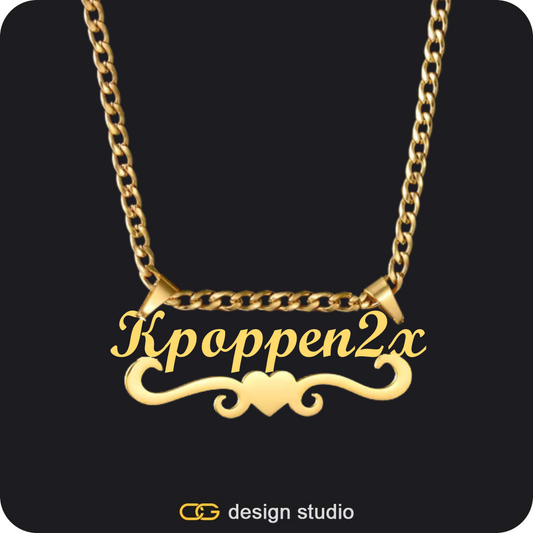 Clover Initial Necklace - K / 18 inch,The Essential Name Necklace: Underline,Item Personalization