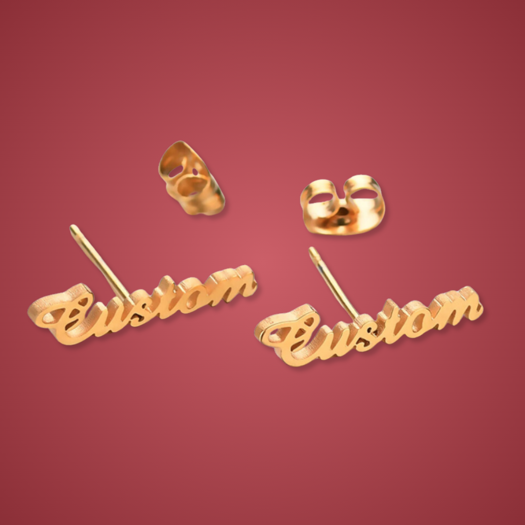 Essential Name Earrings: Studs