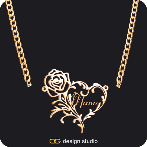 The Rose Petal Name Necklace - Rose Gold,Item Personalization