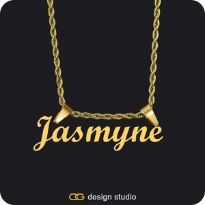 The Essential Name Necklace: Double Loop