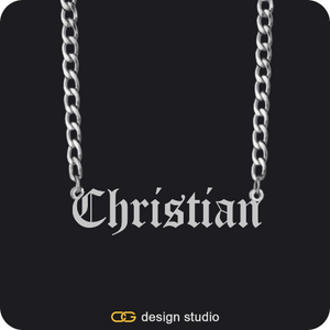 The Essential Name Necklace: Cuban chain