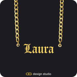 The Essential Name Necklace: Cuban chain