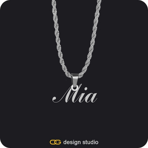 The Essential Name Necklace: Rope Chain