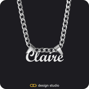 The Essential Name Necklace: Double Loop