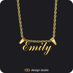 The Essential Name Necklace: Double Loop