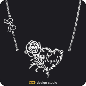 The Rose Petal Name Necklace