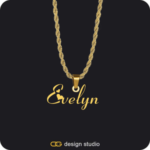 The Essential Name Necklace: Looped