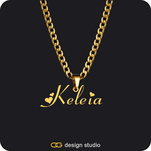 The Essential Name Necklace: Cuban chain