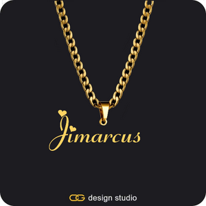 The Essential Name Necklace: Cuban chain