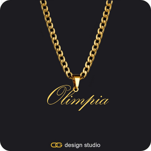 The Essential Name Necklace: Cuban chain