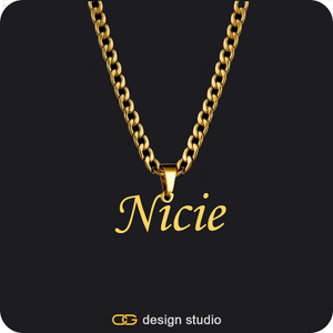 The Essential Name Necklace: Cuban chain