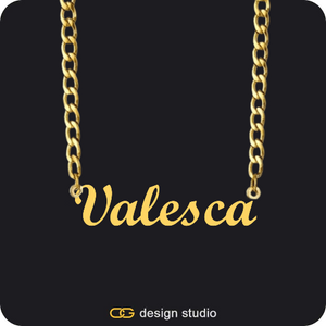 The Essential Name Necklace: Cuban chain