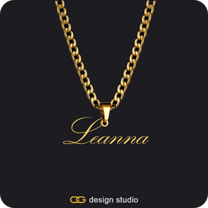 The Essential Name Necklace: Looped