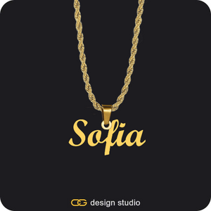 The Essential Name Necklace: Rope Chain