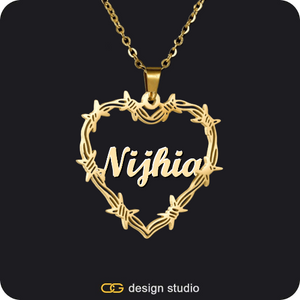 Bichota Heart Name Necklace