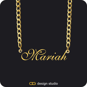 The Essential Name Necklace: Cuban chain