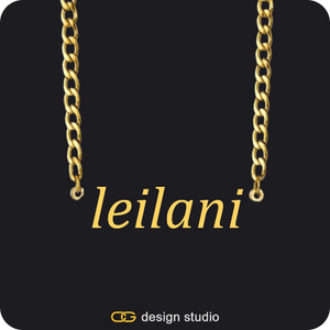 The Essential Name Necklace: Cuban chain