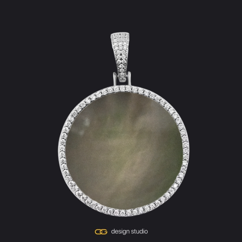 Silver / Circle (3 cm)