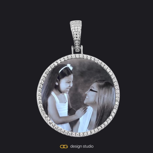 Silver / Circle (3 cm)