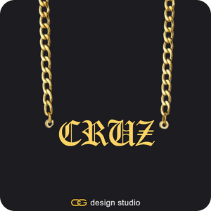 The Essential Name Necklace: Cuban chain