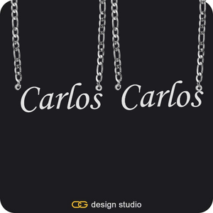His & Hers Name Necklaces