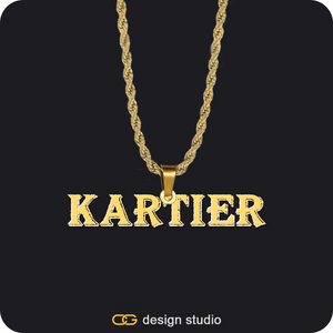 The Essential Name Necklace: Mens