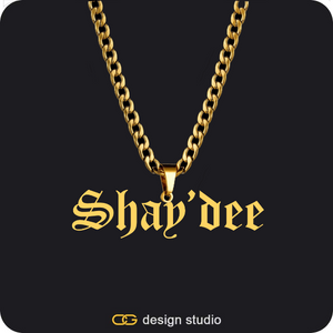The Essential Name Necklace: Cuban chain