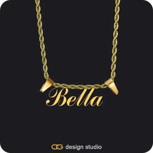 The Essential Name Necklace: Double Loop
