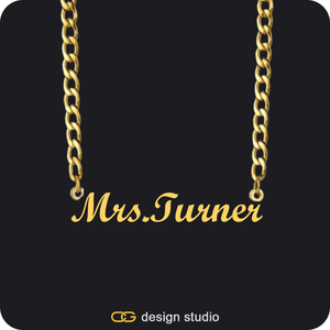 The Essential Name Necklace: Cuban chain