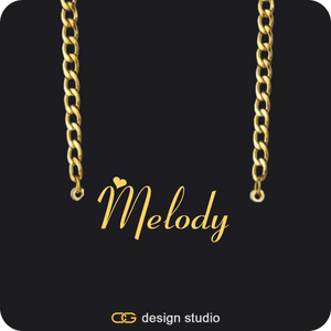 The Essential Name Necklace: Cuban chain