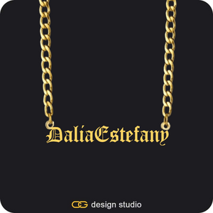 The Essential Name Necklace: Cuban chain