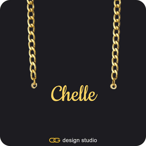 The Essential Name Necklace: Cuban chain